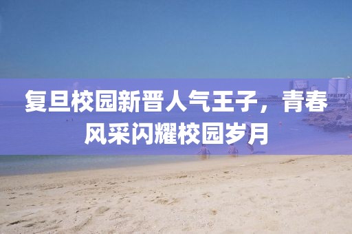 复旦校园新晋人气王子，青春风采闪耀校园岁月