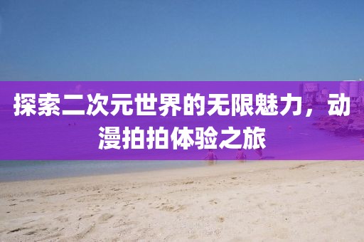 探索二次元世界的无限魅力，动漫拍拍体验之旅