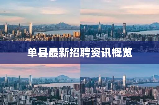 单县最新招聘资讯概览