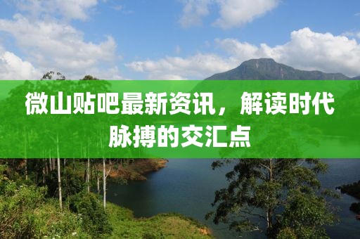 微山贴吧最新资讯，解读时代脉搏的交汇点