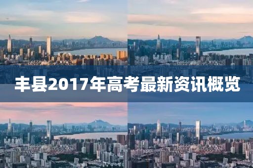 丰县2017年高考最新资讯概览