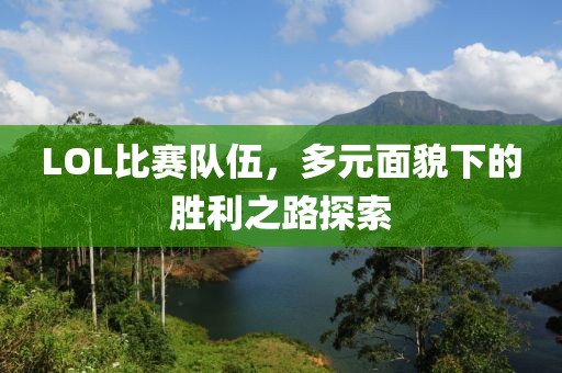 LOL比赛队伍，多元面貌下的胜利之路探索