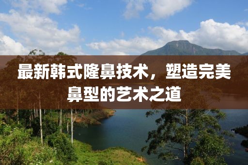 最新韩式隆鼻技术，塑造完美鼻型的艺术之道
