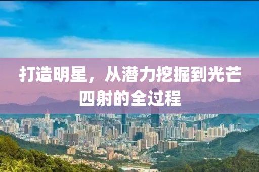 打造明星，从潜力挖掘到光芒四射的全过程