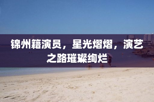 锦州籍演员，星光熠熠，演艺之路璀璨绚烂