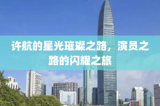 许航的星光璀璨之路，演员之路的闪耀之旅