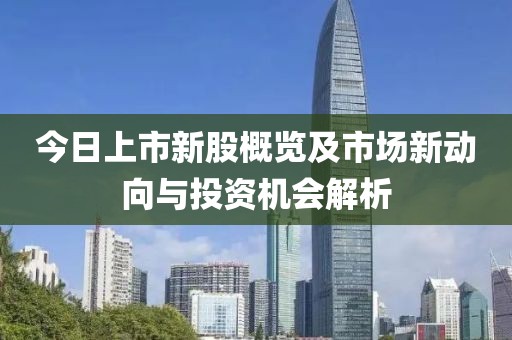 今日上市新股概览及市场新动向与投资机会解析