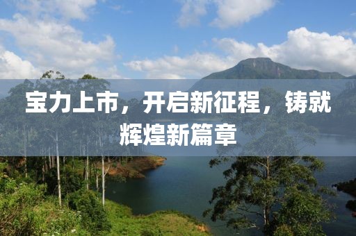 宝力上市，开启新征程，铸就辉煌新篇章