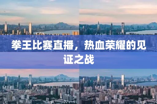 拳王比赛直播，热血荣耀的见证之战