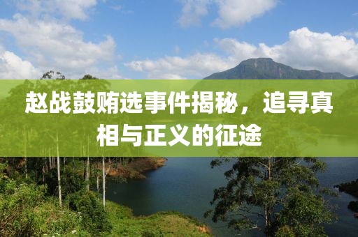 赵战鼓贿选事件揭秘，追寻真相与正义的征途
