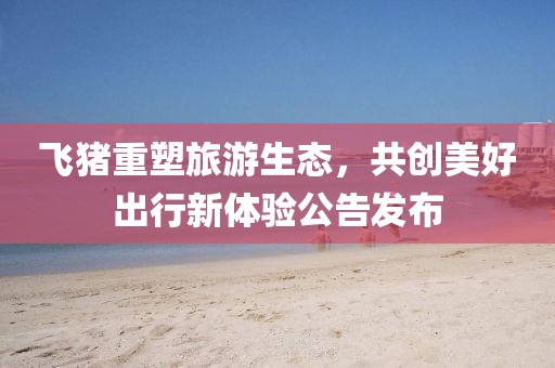 飞猪重塑旅游生态，共创美好出行新体验公告发布