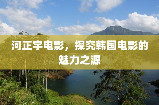 河正宇电影，探究韩国电影的魅力之源