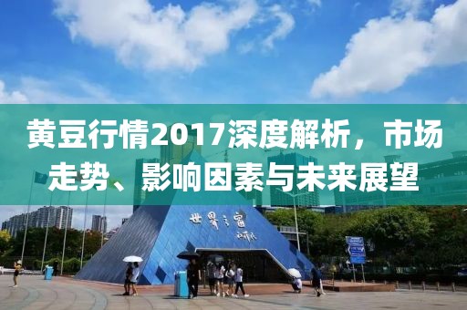黄豆行情2017深度解析，市场走势、影响因素与未来展望