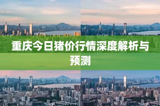 重庆今日猪价行情深度解析与预测