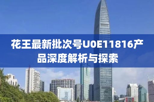 花王最新批次号U0E11816产品深度解析与探索