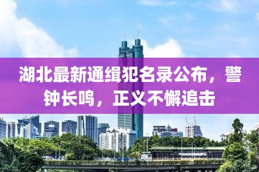 湖北最新通缉犯名录公布，警钟长鸣，正义不懈追击