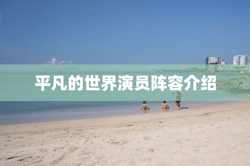 平凡的世界演员阵容介绍