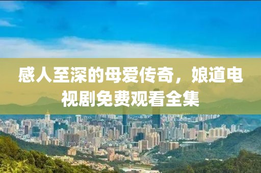 感人至深的母爱传奇，娘道电视剧免费观看全集