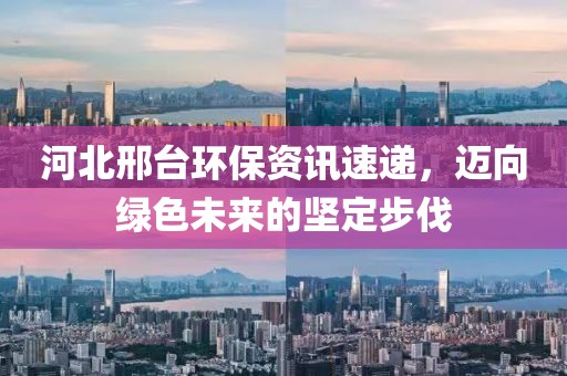 河北邢台环保资讯速递，迈向绿色未来的坚定步伐