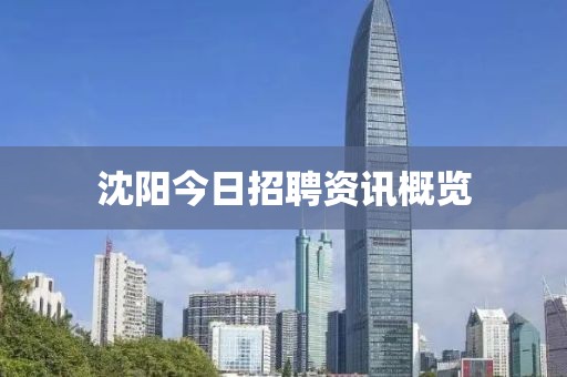沈阳今日招聘资讯概览