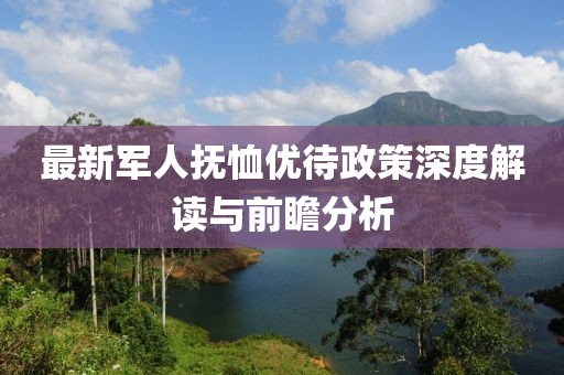最新军人抚恤优待政策深度解读与前瞻分析