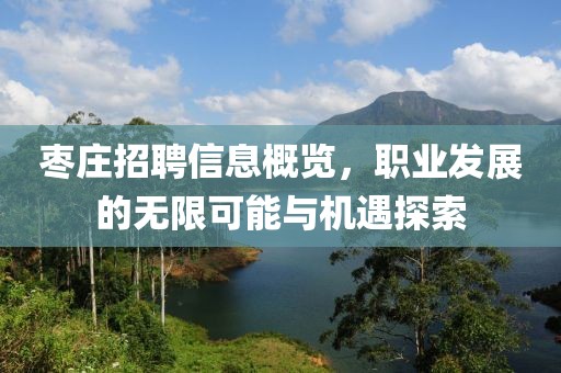 枣庄招聘信息概览，职业发展的无限可能与机遇探索