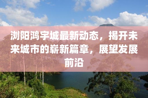 浏阳鸿宇城最新动态，揭开未来城市的崭新篇章，展望发展前沿