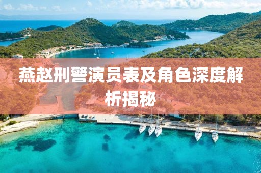燕赵刑警演员表及角色深度解析揭秘