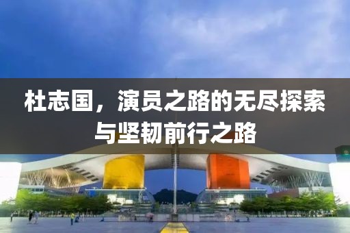 杜志国，演员之路的无尽探索与坚韧前行之路