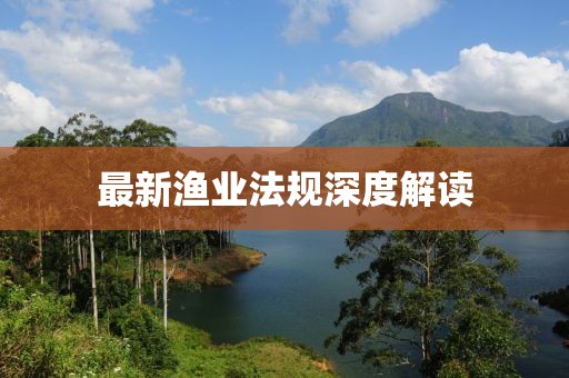 最新渔业法规深度解读