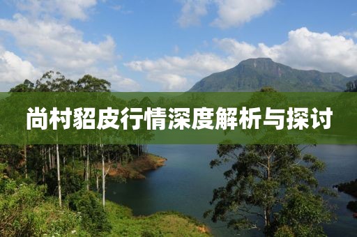 尚村貂皮行情深度解析与探讨