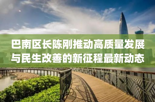 巴南区长陈刚推动高质量发展与民生改善的新征程最新动态