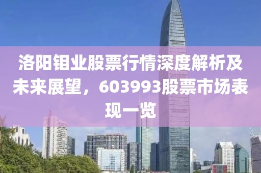 洛阳钼业股票行情深度解析及未来展望，603993股票市场表现一览