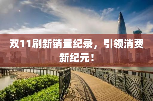 双11刷新销量纪录，引领消费新纪元！