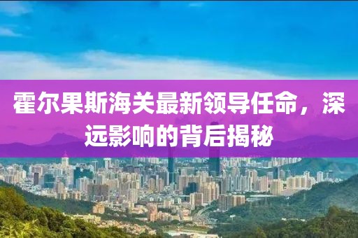 霍尔果斯海关最新领导任命，深远影响的背后揭秘