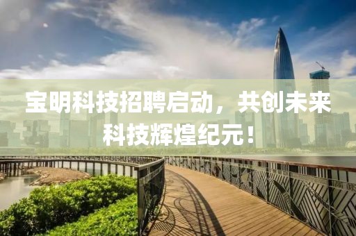宝明科技招聘启动，共创未来科技辉煌纪元！