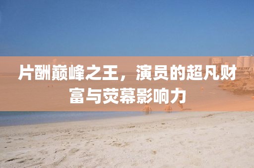 片酬巅峰之王，演员的超凡财富与荧幕影响力