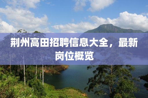 荆州高田招聘信息大全，最新岗位概览