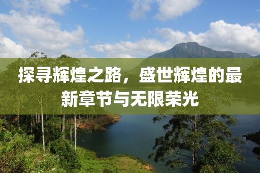 探寻辉煌之路，盛世辉煌的最新章节与无限荣光