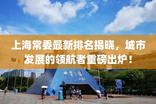 上海常委最新排名揭晓，城市发展的领航者重磅出炉！