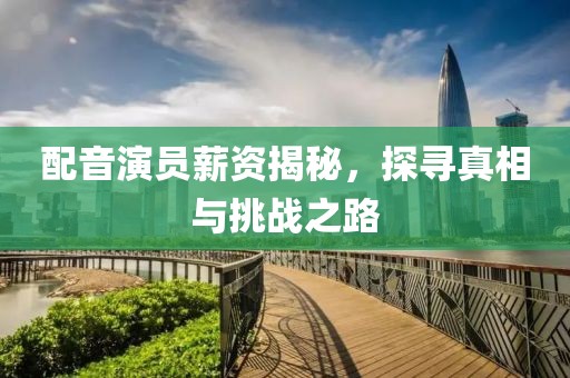 配音演员薪资揭秘，探寻真相与挑战之路