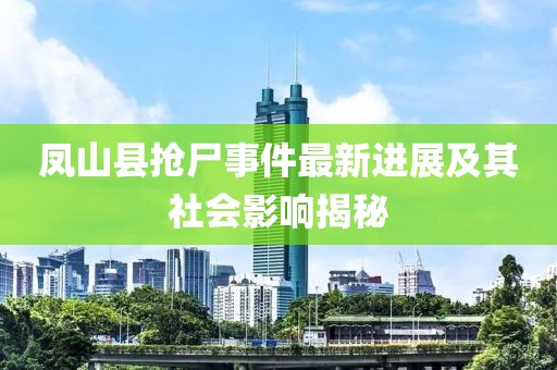 凤山县抢尸事件最新进展及其社会影响揭秘