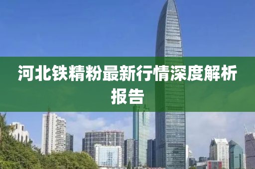 河北铁精粉最新行情深度解析报告