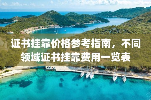 证书挂靠价格参考指南，不同领域证书挂靠费用一览表