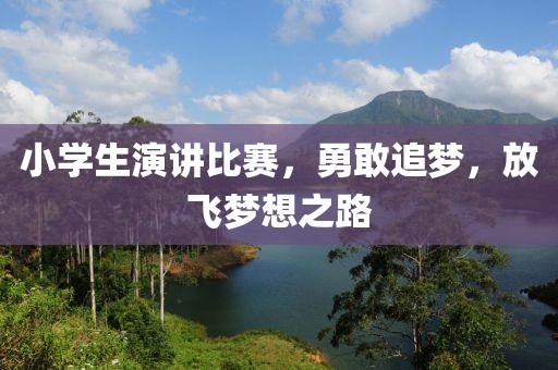 小学生演讲比赛，勇敢追梦，放飞梦想之路