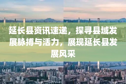 延长县资讯速递，探寻县域发展脉搏与活力，展现延长县发展风采