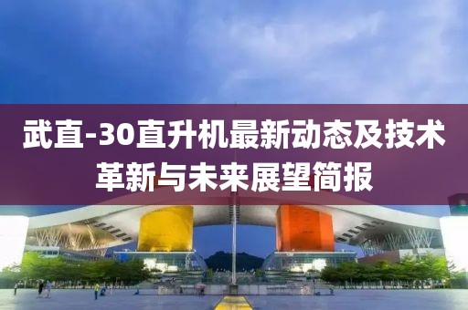 武直-30直升机最新动态及技术革新与未来展望简报