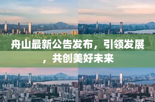 舟山最新公告发布,引领发展,共创美好未来