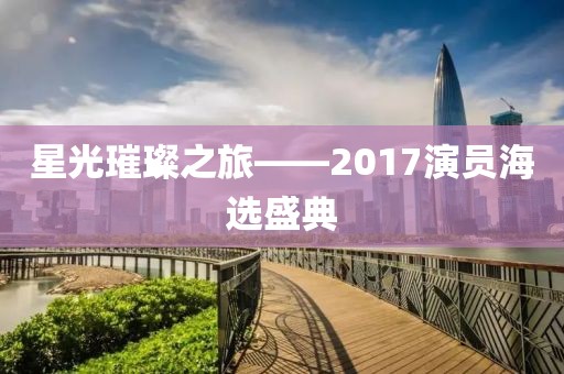 星光璀璨之旅——2017演员海选盛典